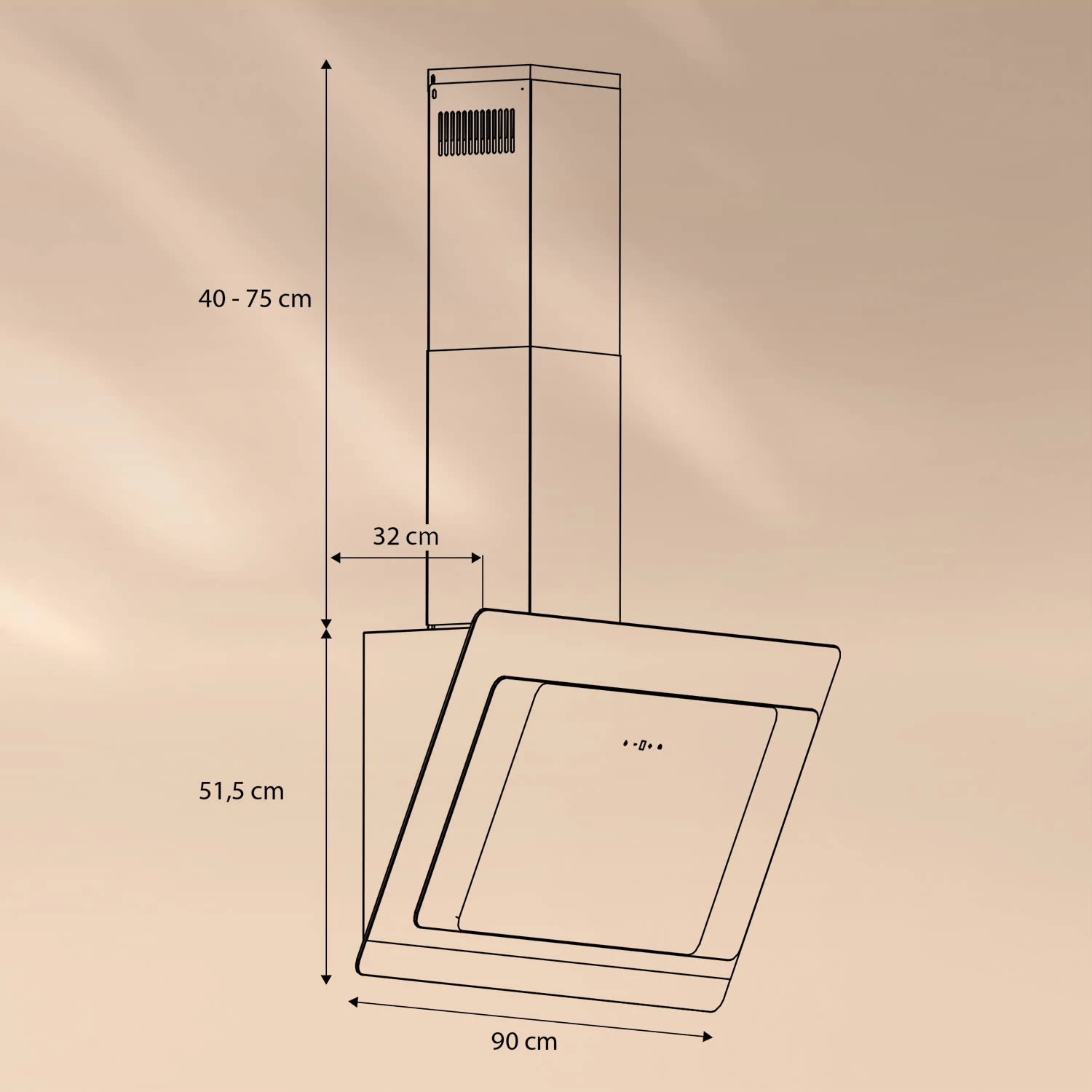 Aurora 90 Smart Dunstabzugshaube 550 M³/h 90cm Kopffrei Ambiente-Licht EEC A++ 9 Aurora 90 Smart Dunstabzugshaube 550 M³/h 90cm Kopffrei Ambiente-Licht EEC A++ – Bild 7