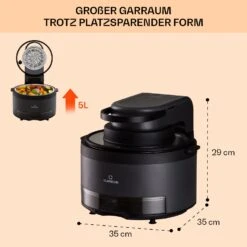 Vendure Heißluftfritteuse Mit Dampffunktion 1250W 5 Liter 6 Programme 15 Vendure Heißluftfritteuse Mit Dampffunktion 1250W 5 Liter 6 Programme -Klarstein 10040278 de 0007 usp