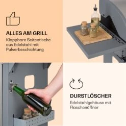 Lucifer 3 Gasgrill 3 X 3,6 KW Brenner 60x45cm Grill Edelstahl Mobil 14 Lucifer 3 Gasgrill 3 X 3,6 KW Brenner 60x45cm Grill Edelstahl Mobil -Klarstein 10040280 de 0005 logo