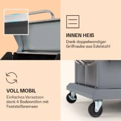 Lucifer 3 Gasgrill 3 X 3,6 KW Brenner 60x45cm Grill Edelstahl Mobil 15 Lucifer 3 Gasgrill 3 X 3,6 KW Brenner 60x45cm Grill Edelstahl Mobil -Klarstein 10040280 de 0006 logo