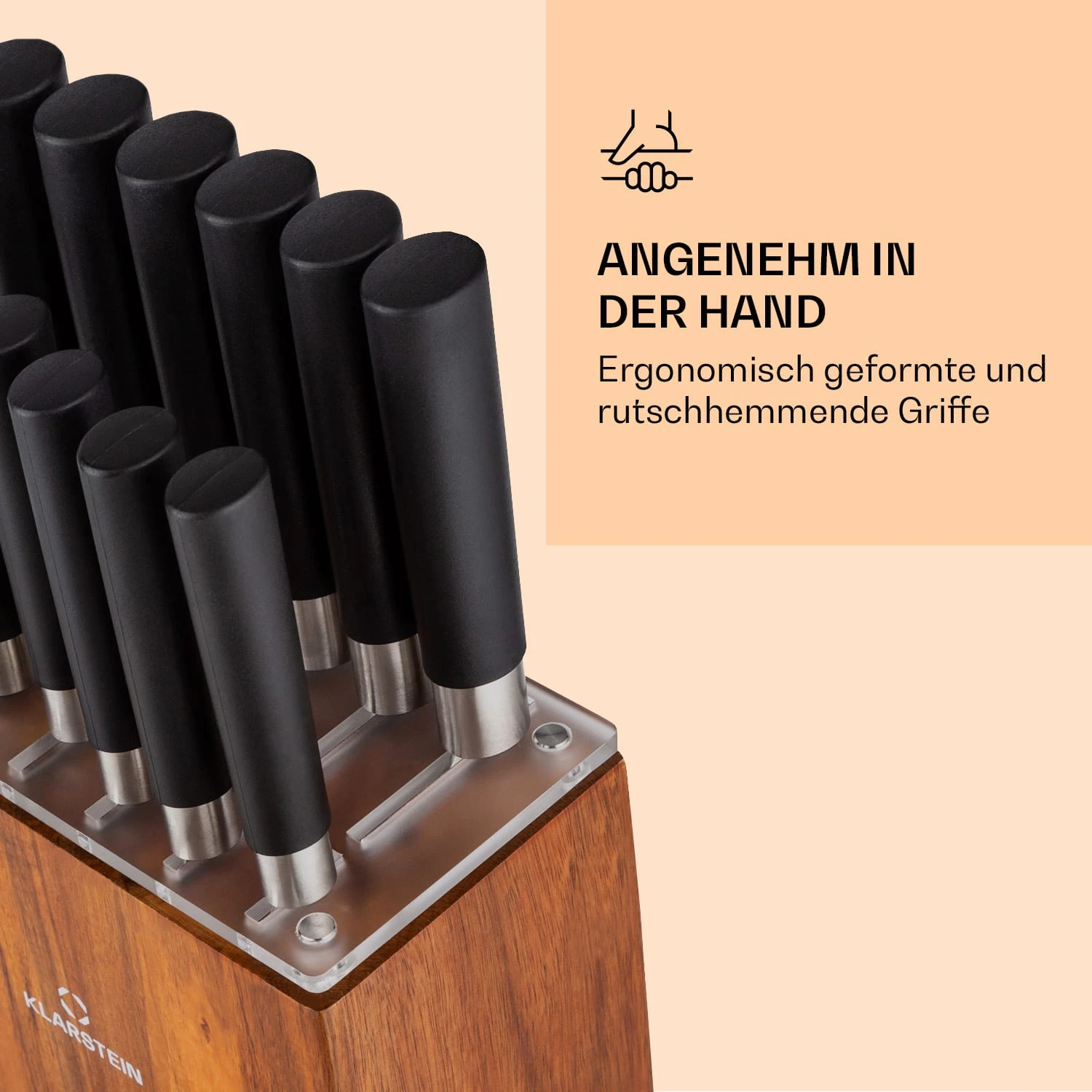 Kitano XL 13tlg. Messer-Set Mit Block 12 Messer Stahl Edler Holzblock 8 Kitano XL 13tlg. Messer-Set Mit Block 12 Messer Stahl Edler Holzblock – Bild 6