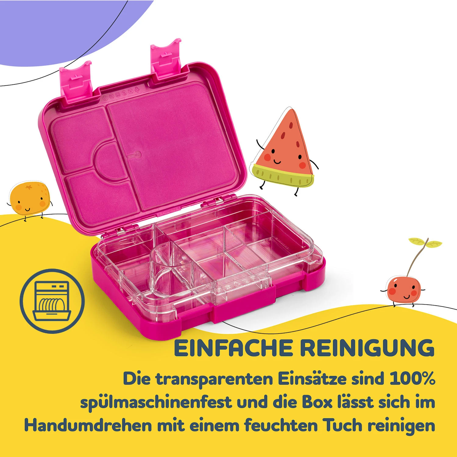 Junior Lunchbox 6 Fächer 21,3 X 15 X 4,5 Cm (BxHxT) BPA-frei 7 Junior Lunchbox 6 Fächer 21,3 X 15 X 4,5 Cm (BxHxT) BPA-frei – Bild 5
