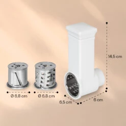 Renata Salat-Reibeaufsatz Zubehör Grob, Mittel, Fein 9 Renata Salat-Reibeaufsatz Zubehör Grob, Mittel, Fein -Klarstein 10040501 yy 0004 dimensions