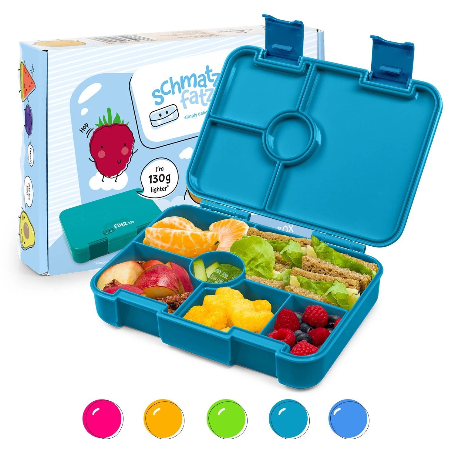 Schmatzfatz By Lite Lunchbox 6 Fächer 20,8x4,5x15 Cm BPA-frei Tritan 3 Schmatzfatz By Lite Lunchbox 6 Fächer 20,8x4,5x15 Cm BPA-frei Tritan