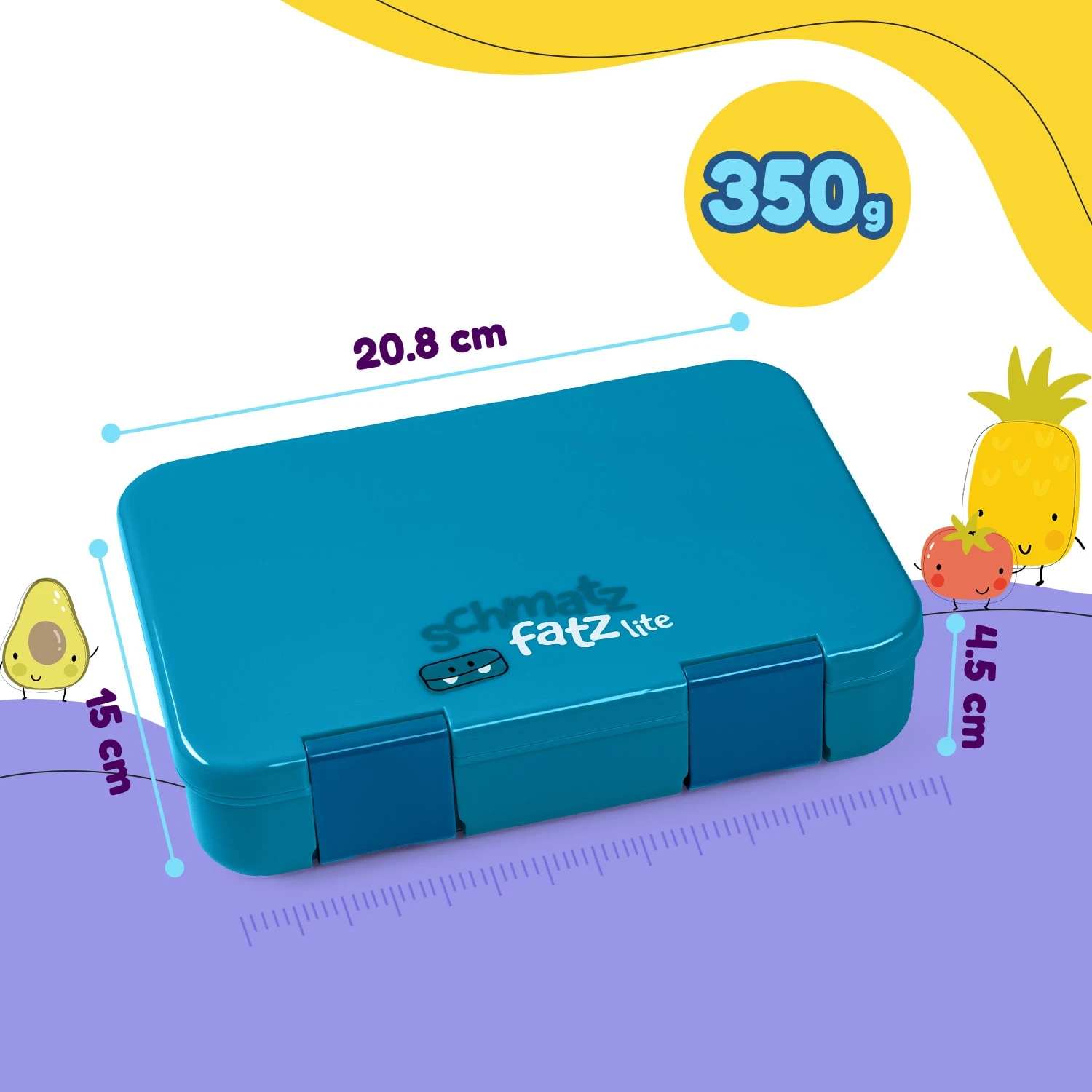 Schmatzfatz By Lite Lunchbox 6 Fächer 20,8x4,5x15 Cm BPA-frei Tritan 10 Schmatzfatz By Lite Lunchbox 6 Fächer 20,8x4,5x15 Cm BPA-frei Tritan – Bild 8