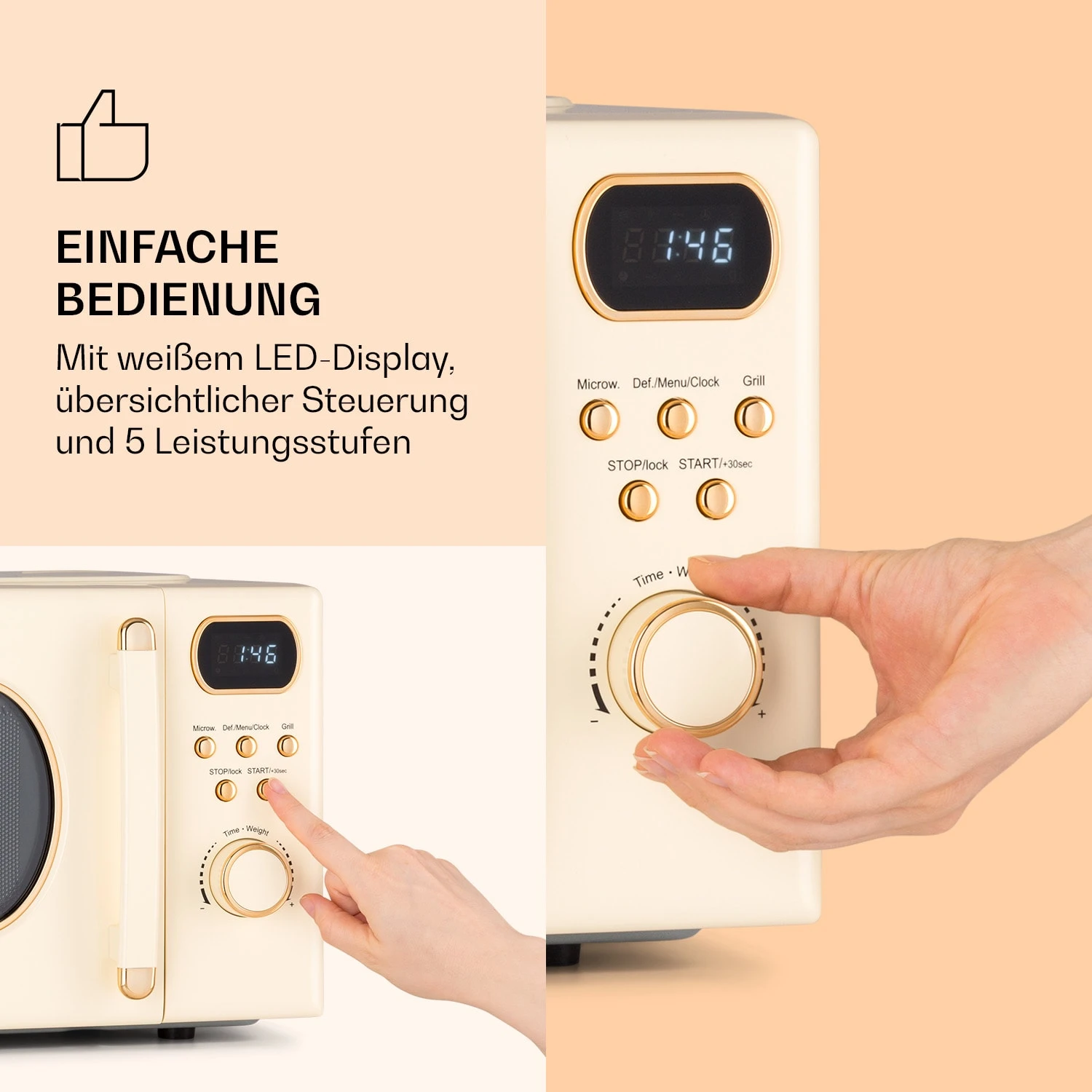 Julieta Mikrowelle Mit Grill 20l 700 / 800 W Ø25,5cm 8 Programme 7 Julieta Mikrowelle Mit Grill 20l 700 / 800 W Ø25,5cm 8 Programme – Bild 5