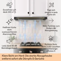 Vilhelmine Flachschirmhaube 60 Retro EEK B Abluftleistung: 332 M³/h Ausziehbar 11 Vilhelmine Flachschirmhaube 60 Retro EEK B Abluftleistung: 332 M³/h Ausziehbar -Klarstein 10041125 de 0002 usp