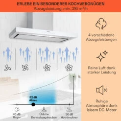 Alinea 90 Dunstabzugshaube 90cm Wandhaube WiFi A++ 500m³/h Touch -Klarstein 10041174 de 0003 usp