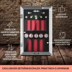 Beersafe 70 Birra Edition Kühlschrank 70 Ltr 3 Böden Glastür Edelstahl 15 Beersafe 70 Birra Edition Kühlschrank 70 Ltr 3 Böden Glastür Edelstahl -Klarstein 10041177 de 0006 usp