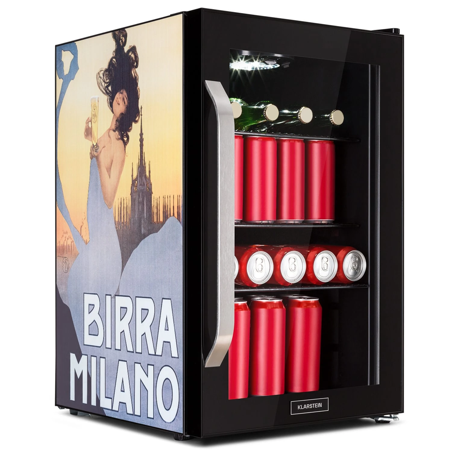 Beersafe 70 Birra Milano Edition Kühlschrank 70 Liter 3 Böden Panoramaglastür Edelstahl 3 Beersafe 70 Birra Milano Edition Kühlschrank 70 Liter 3 Böden Panoramaglastür Edelstahl