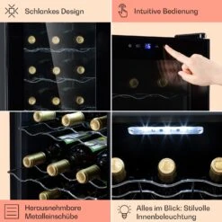 Barolo 15 Uno Weinkühlschrank 48 Ltr 15 Flaschen 11-18°C SingleZone 15 Barolo 15 Uno Weinkühlschrank 48 Ltr 15 Flaschen 11-18°C SingleZone -Klarstein 10041207 de 0005 usp