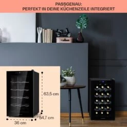 Barolo 15 Uno Weinkühlschrank 48 Ltr 15 Flaschen 11-18°C SingleZone 16 Barolo 15 Uno Weinkühlschrank 48 Ltr 15 Flaschen 11-18°C SingleZone -Klarstein 10041207 de 0006 usp