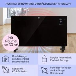 Bansin Crystal Smart Konvektions-Heizgerät 1500W 5 - 50 °C App-Steuerung 13 Bansin Crystal Smart Konvektions-Heizgerät 1500W 5 - 50 °C App-Steuerung -Klarstein 10041209 de 0004 usp