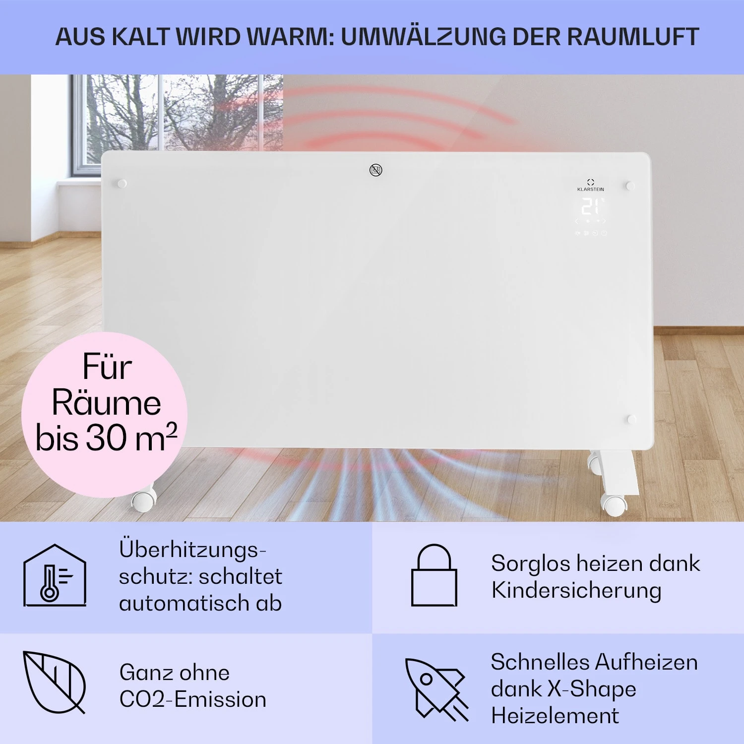 Bansin Crystal Smart Konvektions-Heizgerät 1500W 5 - 50 °C App-Steuerung 6 Bansin Crystal Smart Konvektions-Heizgerät 1500W 5 - 50 °C App-Steuerung – Bild 4