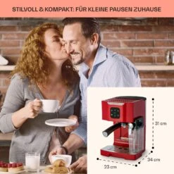 BellaVita Kaffeemaschine 3-in-1 1450 W 20 Bar Milchschäumer 13 BellaVita Kaffeemaschine 3-in-1 1450 W 20 Bar Milchschäumer -Klarstein 10041240 de 0005 usp