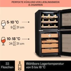 El Dorado 89 Humidor & Weinkühlschrank Touch 89L LED -Klarstein 10041276 de 0004 logo
