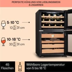 El Dorado 108 Humidor & Weinkühlschrank Touch 108L LED 14 El Dorado 108 Humidor & Weinkühlschrank Touch 108L LED -Klarstein 10041277 de 0004 logo