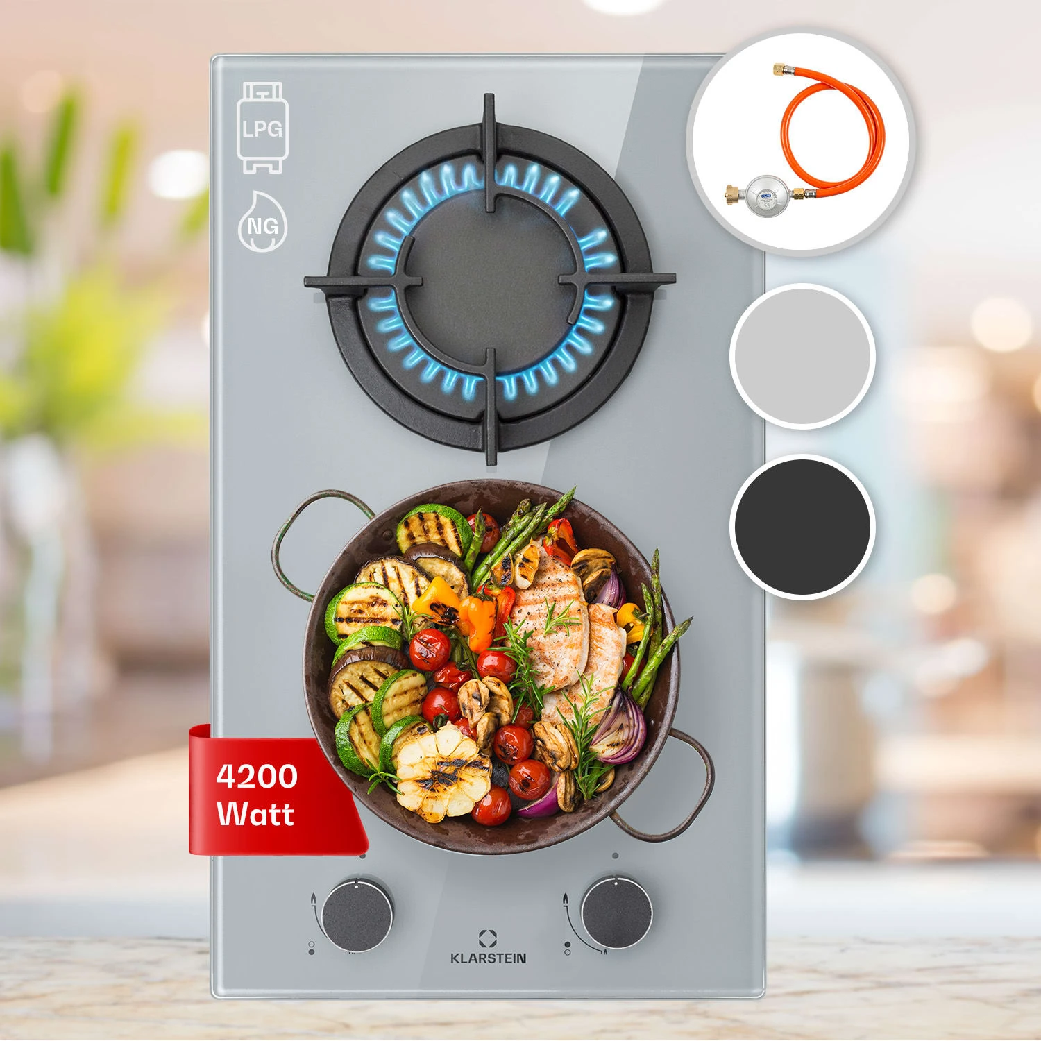 Firetale Gaskochfeld 2-flammig Aluminium-Brenner Erdgas/Propangas Inkl. Schlauch Und Druckminderer 3 Firetale Gaskochfeld 2-flammig Aluminium-Brenner Erdgas/Propangas Inkl. Schlauch Und Druckminderer