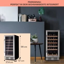 Vinovilla 29 Built-In Weinkühlschrank 81 L / 29 Fl. Glastür Edelstahl -Klarstein 10041304 de 0006 logo