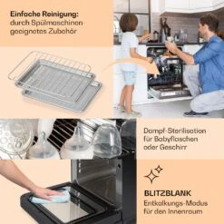 Vita Pro Heißluftfritteuse Dampfgaren 2450 W 18 Ltr 800 Ml Wassertank -Klarstein 10041333 de 0005 usp