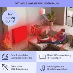Sanford Smart Ölradiator 2500 W Leistung Wochentimer LED-Display Touch-Panel Klarstein-App 12 Sanford Smart Ölradiator 2500 W Leistung Wochentimer LED-Display Touch-Panel Klarstein-App -Klarstein 10041358 de 0005 usp