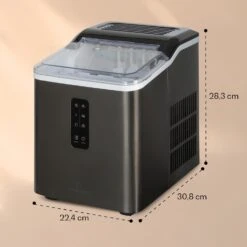 Albaron Supreme Eiswürfelmaschine Bullet 12kg/24h 1,5 Ltr Edelstahl 15 Albaron Supreme Eiswürfelmaschine Bullet 12kg/24h 1,5 Ltr Edelstahl -Klarstein 10041360 yy 0007 dimensions