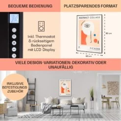 Wonderwall Air Art Smart Infrarotheizung 60x80cm 500W Wandinstallation App-Steuerung Abstrakt 12 Wonderwall Air Art Smart Infrarotheizung 60x80cm 500W Wandinstallation App-Steuerung Abstrakt -Klarstein 10041362 de 0005 usp