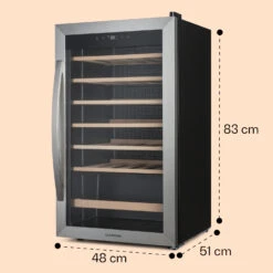 Vinamour 32 Uno Weinkühlschrank 1 Zone 95 L / 36 Flaschen 4-18°C Touch 18 Vinamour 32 Uno Weinkühlschrank 1 Zone 95 L / 36 Flaschen 4-18°C Touch -Klarstein 10041393 yy 0008 dimensions