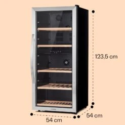 Vinamour 66 Duo Weinkühlschrank 2 Zonen 204 L/79 Flaschen 5-18°C Touch 18 Vinamour 66 Duo Weinkühlschrank 2 Zonen 204 L/79 Flaschen 5-18°C Touch -Klarstein 10041394 yy 0008 dimensions