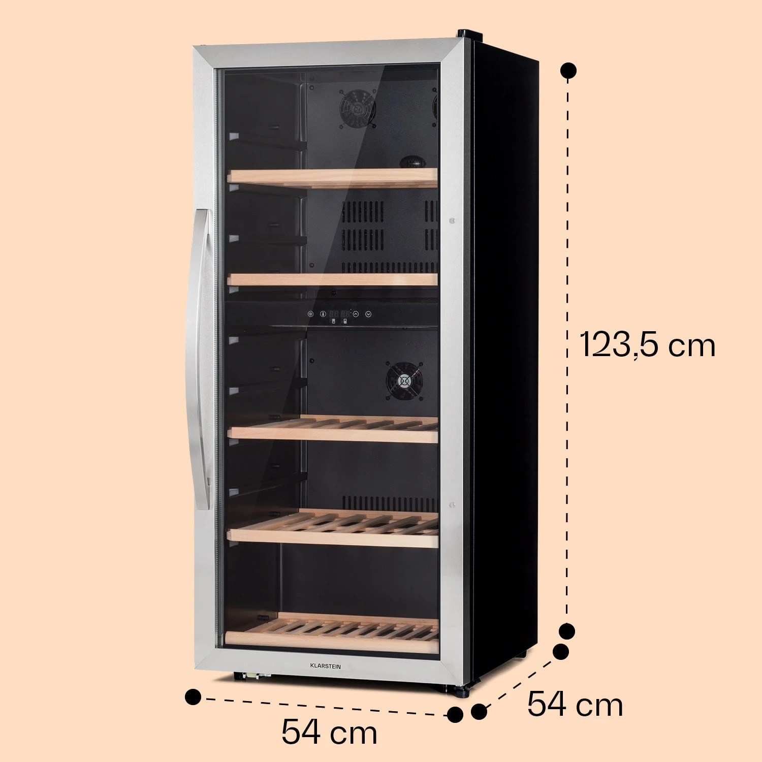 Vinamour 66 Duo Weinkühlschrank 2 Zonen 204 L/79 Flaschen 5-18°C Touch 10 Vinamour 66 Duo Weinkühlschrank 2 Zonen 204 L/79 Flaschen 5-18°C Touch – Bild 8