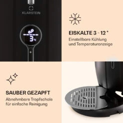 Passau Bierzapfanlage 6 L Universalfässer Druckluftpumpe 3 - 12 °C 65 W 13 Passau Bierzapfanlage 6 L Universalfässer Druckluftpumpe 3 - 12 °C 65 W -Klarstein 10041520 de 0004 logo