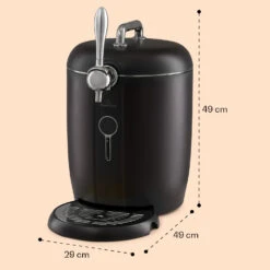 Passau Bierzapfanlage 6 L Universalfässer Druckluftpumpe 3 - 12 °C 65 W 17 Passau Bierzapfanlage 6 L Universalfässer Druckluftpumpe 3 - 12 °C 65 W -Klarstein 10041520 yy 0008 dimensions