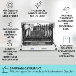 Havasia UV 6 Secret Einbau-Geschirrspüler UV-Licht 6 Programme 11 Havasia UV 6 Secret Einbau-Geschirrspüler UV-Licht 6 Programme -Klarstein 10041826 de 0002 usp