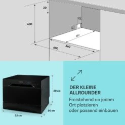 Havasia UV 8 Geschirrspüler UV-Licht Freistehend / Einbau 1620W 14 Havasia UV 8 Geschirrspüler UV-Licht Freistehend / Einbau 1620W -Klarstein 10041829 de 0005 usp