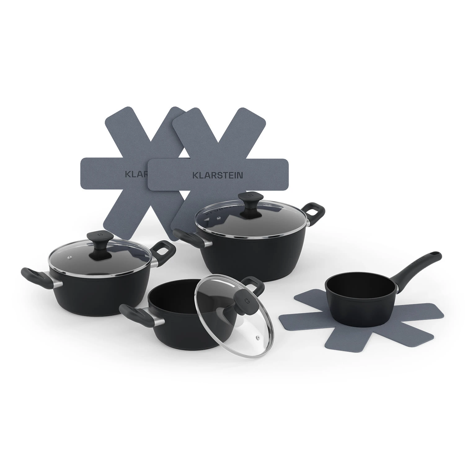 Noto Endurance Kochtopf-Set 4 Töpfe Geschmiedetes Aluminium Induktion PTFE-Antihaftbeschichtung 3 Noto Endurance Kochtopf-Set 4 Töpfe Geschmiedetes Aluminium Induktion PTFE-Antihaftbeschichtung