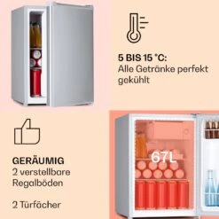 Fargo 67 Kühlschrank Minibar 67 Liter / 4 Liter Gefrierfach Kompakt 12 Fargo 67 Kühlschrank Minibar 67 Liter / 4 Liter Gefrierfach Kompakt -Klarstein 10045044 de 0004 usp