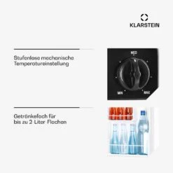 Happy Hour 45 Mini-Kühlschrank Minibar Getränkekühlschrank 45 L 26 DB -Klarstein 10045050 de 0006 usp