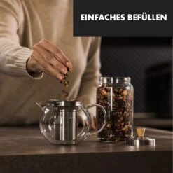 Sencha Teekanne 0,65 L Edelstahl-Siebeinsatz Borosilikatglas Deckel 11 Sencha Teekanne 0,65 L Edelstahl-Siebeinsatz Borosilikatglas Deckel -Klarstein 10045058 de 0003 logo
