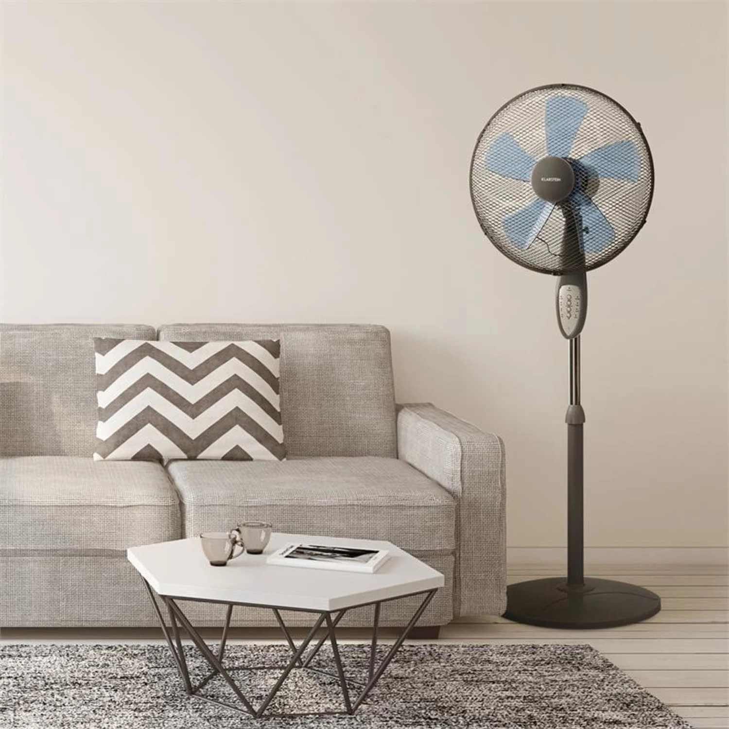 Summerjam Standventilator 2er-Set Standlüfter 50W 3 Stufen Grau 4 Summerjam Standventilator 2er-Set Standlüfter 50W 3 Stufen Grau – Bild 2