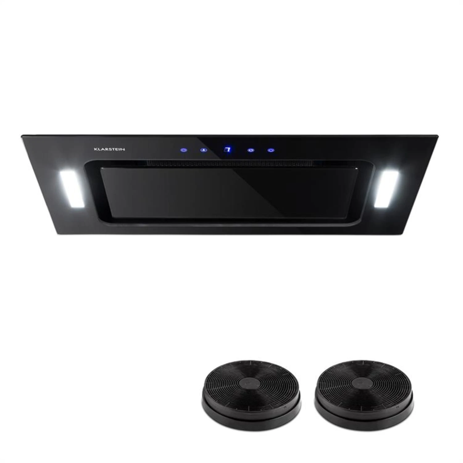 HEKTOR Dunstabzugshaube Beleuchtung Aluminium-Filter Timer Schwarz 3 HEKTOR Dunstabzugshaube Beleuchtung Aluminium-Filter Timer Schwarz