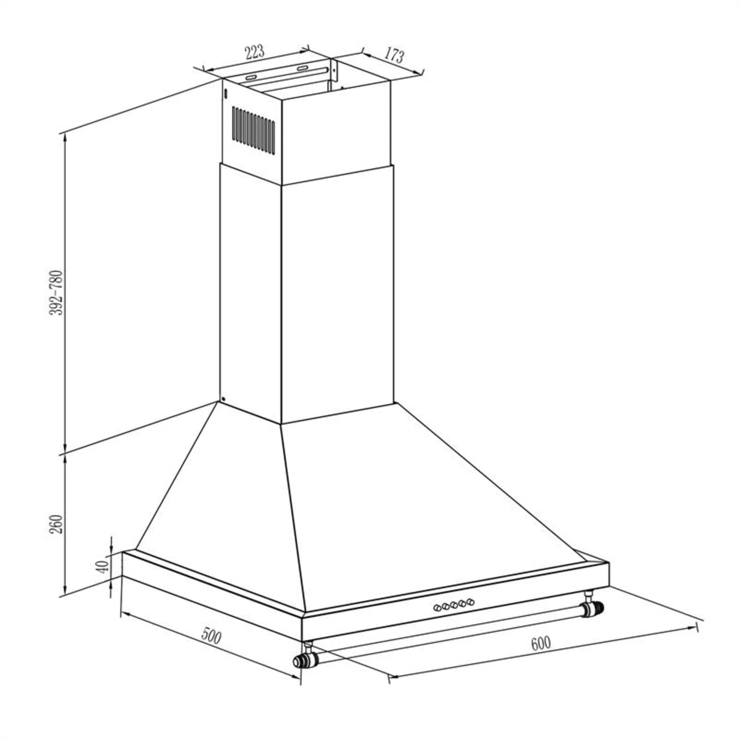 Montblanc Dunstabzugshaube Umluftset 610m³/h 165W 2x1,5W Schwarz 7 Montblanc Dunstabzugshaube Umluftset 610m³/h 165W 2x1,5W Schwarz – Bild 5