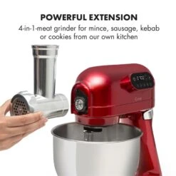 Curve Plus Küchenmaschinen-Set | 5l | 4-in-1 Fleischwolf | Rot -Klarstein 60002329 yy 0008 logo Klarstein Curve Plus Kuechenmaschinen Set rot reedit