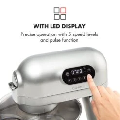 Curve Plus Küchenmaschinen-Set | 5l | 4-in-1 Fleischwolf | Silber 16 Curve Plus Küchenmaschinen-Set | 5l | 4-in-1 Fleischwolf | Silber -Klarstein 60002330 yy 0005 logo Klarstein Curve Plus Kuechenmaschinen Set silber