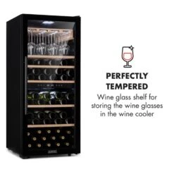 Barossa 102 Duo Weinkühlschrank-Set 2 Zonen 102 Fl. Weinglasregal 14 Barossa 102 Duo Weinkühlschrank-Set 2 Zonen 102 Fl. Weinglasregal -Klarstein 60002419 yy 0009 logo Klarstein Barossa 102D Weinglas Regal Echtholz