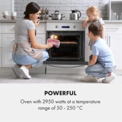 Gusteau Hektor Einbau-Set Backofen + Unterbau-Haube 2950W 64Ltr 530 M³/h Weiß Edelstahl 16 Gusteau Hektor Einbau-Set Backofen + Unterbau-Haube 2950W 64Ltr 530 M³/h Weiß Edelstahl -Klarstein 60002592 yy 0003 logo Klarstein Gusteau Elektrischer Einbaubackofen weiss