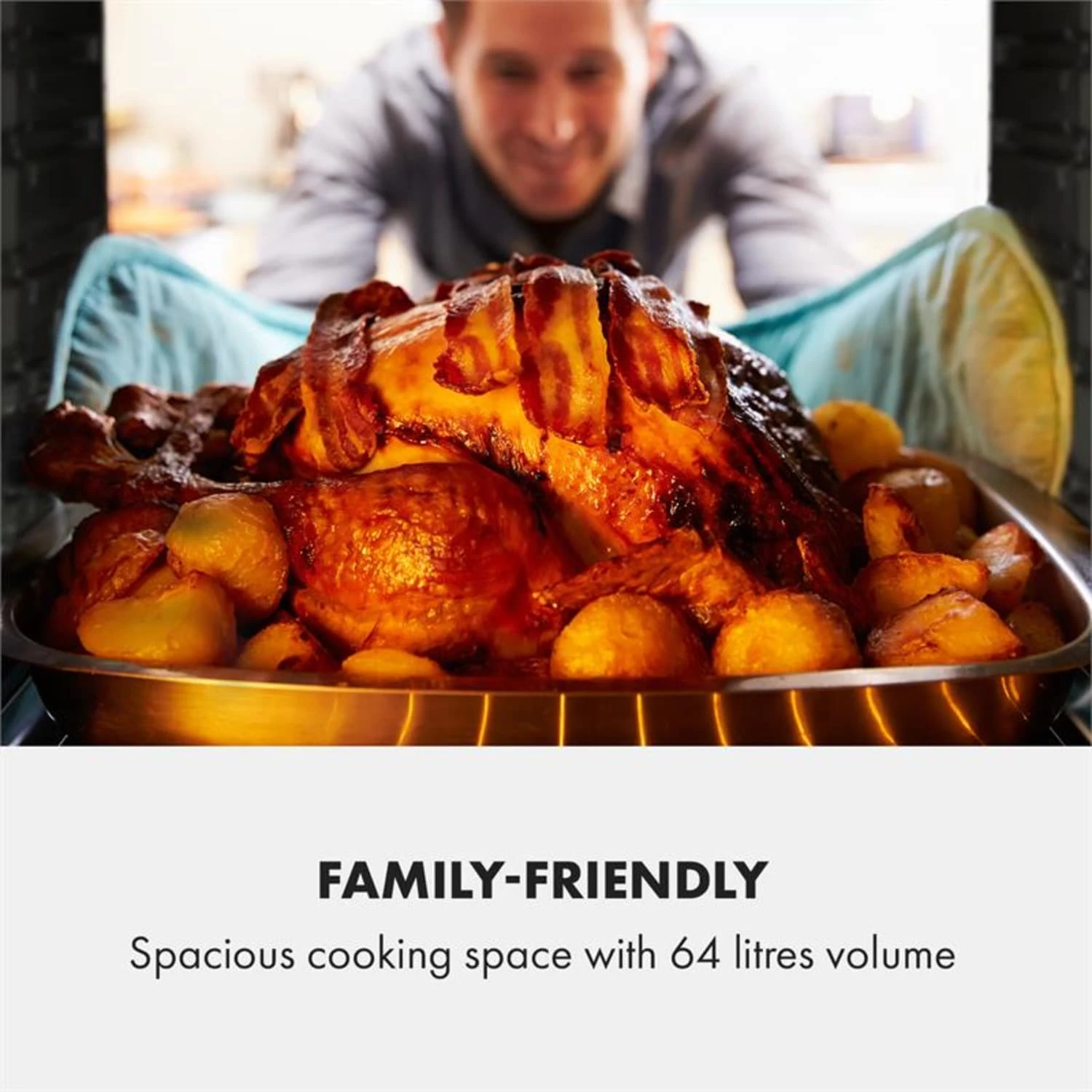 Gusteau Hektor Einbau-Set Backofen + Unterbau-Haube 2950W 64Ltr 530 M³/h Weiß Edelstahl 7 Gusteau Hektor Einbau-Set Backofen + Unterbau-Haube 2950W 64Ltr 530 M³/h Weiß Edelstahl – Bild 5