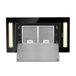 Gusteau Remy Einbau-Set Backofen + Einbau-Haube 2950W 64Ltr 620 M³/h Schwarz Edelstahl -Klarstein 60002597 yy 0010 detail Klarstein Remy Deckenhaube 90 cm schwarz reedit