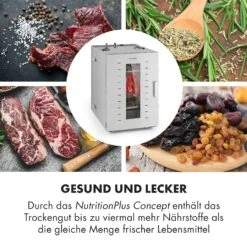 Master Jerky 16 Dörrautomat + Fleischhaken Set 1500W 40-90 °C 15h-Timer Edelstahl Silber 15 Master Jerky 16 Dörrautomat + Fleischhaken Set 1500W 40-90 °C 15h-Timer Edelstahl Silber -Klarstein 60002668 de 0005 logo