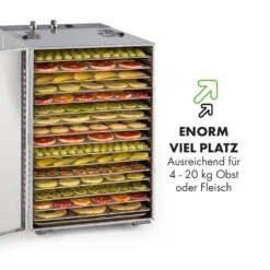 Master Jerky 16 Dörrautomat + Fleischhaken Set 1500W 40-90 °C 15h-Timer Edelstahl Silber 16 Master Jerky 16 Dörrautomat + Fleischhaken Set 1500W 40-90 °C 15h-Timer Edelstahl Silber -Klarstein 60002668 de 0006 logo