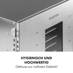 Master Jerky 16 Dörrautomat + Fleischhaken Set 1500W 40-90 °C 15h-Timer Edelstahl Silber 17 Master Jerky 16 Dörrautomat + Fleischhaken Set 1500W 40-90 °C 15h-Timer Edelstahl Silber -Klarstein 60002668 de 0007 logo